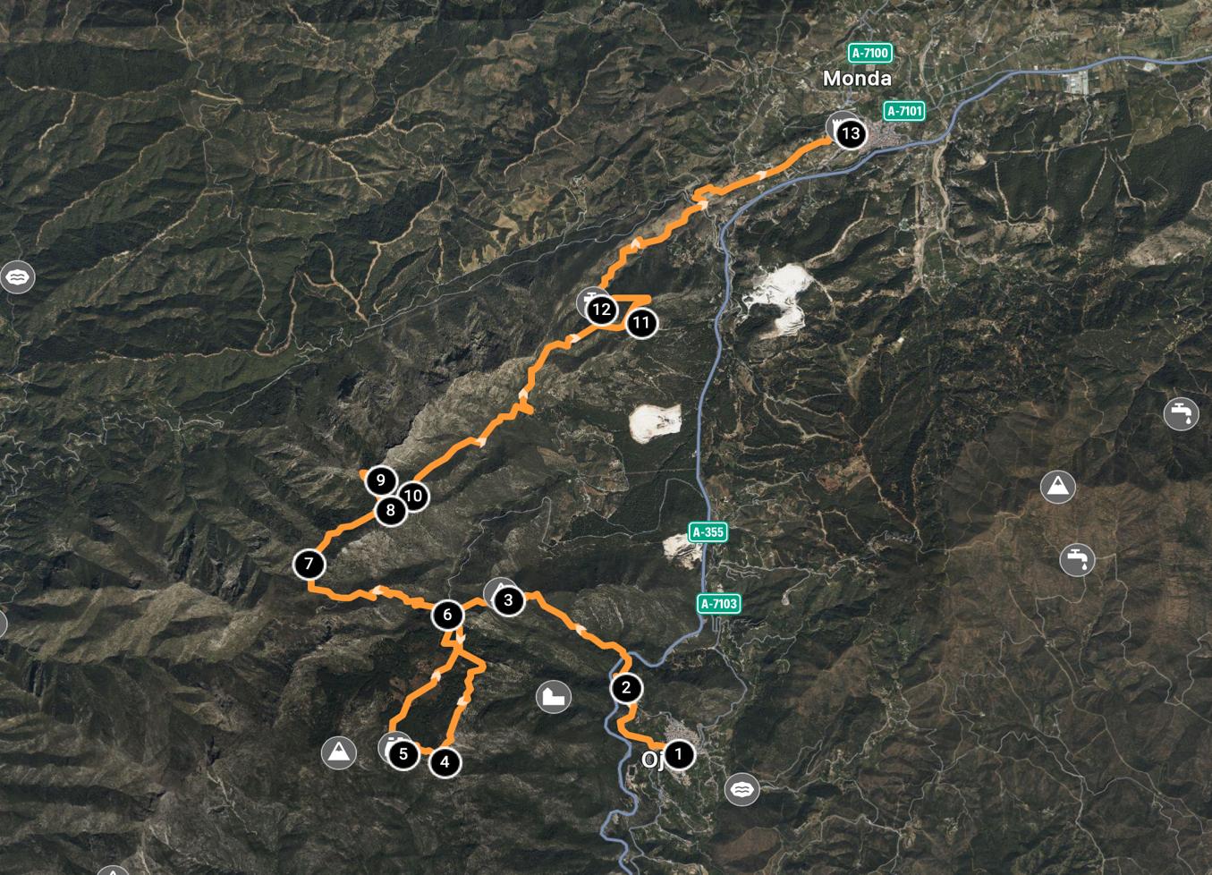 ROUTE MAP — Ojén → Monda